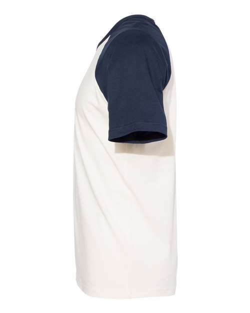 Cotton Raglan T-Shirt - DirectSide - B21518652 - Midnight Navy/ Natural