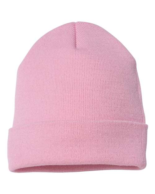 Cuffed Beanie - Front - B18595260 - Baby Pink