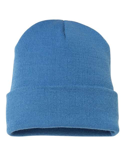 Cuffed Beanie - Back - B18595250 - Carolina Blue