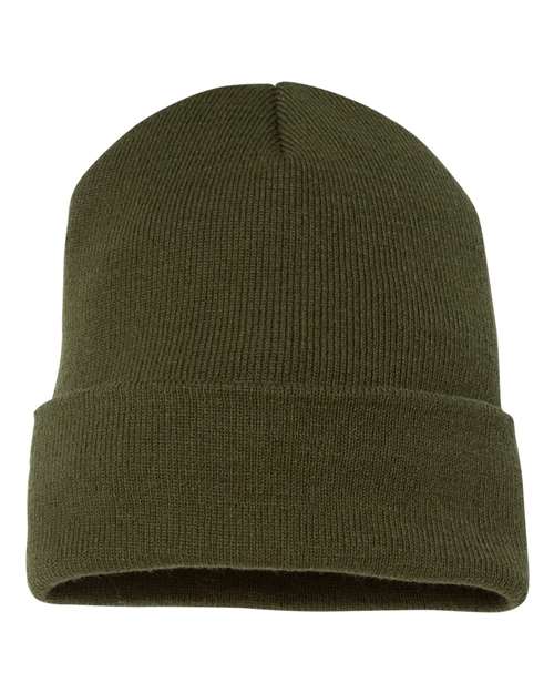 Cuffed Beanie - Front - B18595620 - Olive