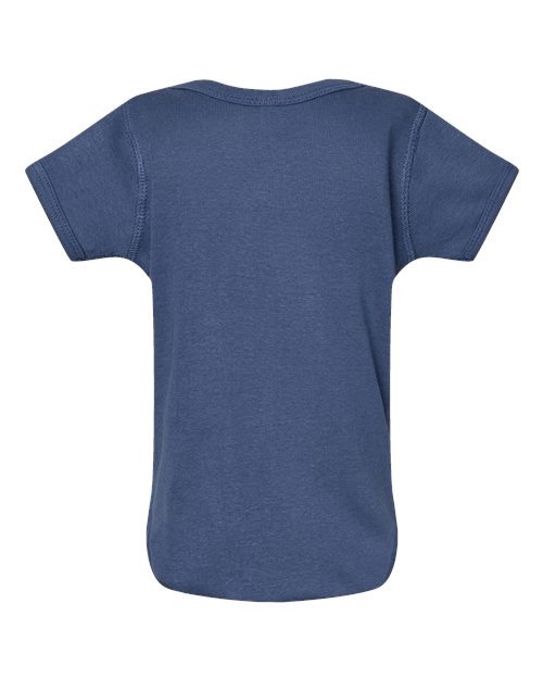 Infant Baby Rib Bodysuit - Back - B30238281 - Indigo