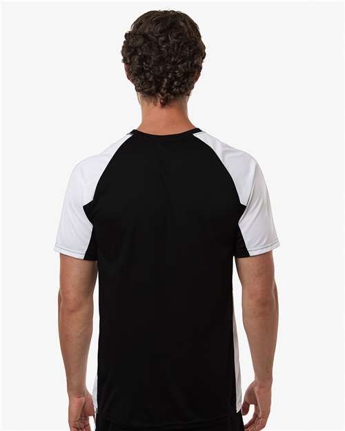Men's Cutter Jersey - OnModelBack - B97534503 - Black/ White