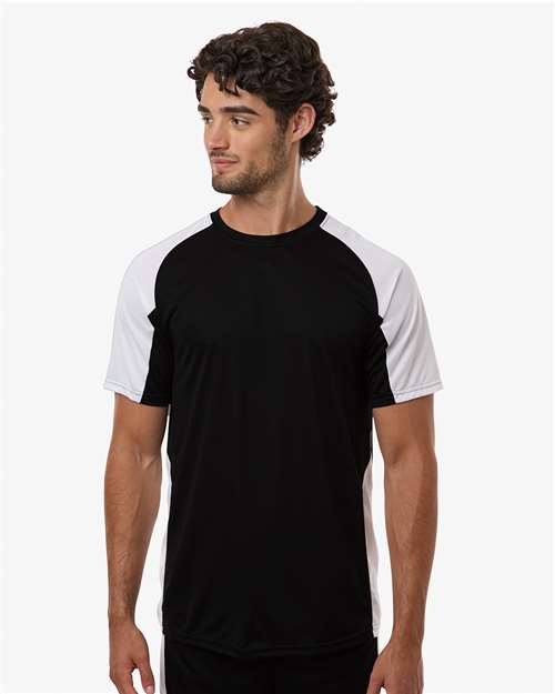 Men's Cutter Jersey - OnModelFront - B97534503 - Black/ White