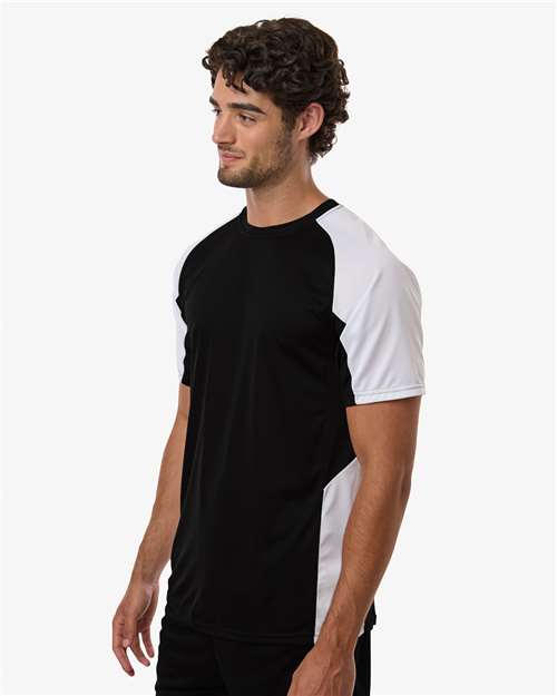 Men's Cutter Jersey - OnModelSide - B97534503 - Black/ White