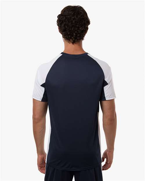 Men's Cutter Jersey - OnModelBack - B97534653 - Navy/ White
