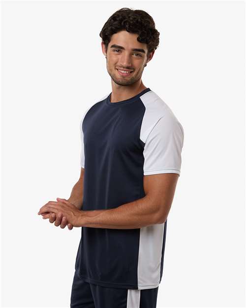 Men's Cutter Jersey - OnModelSide - B97534653 - Navy/ White