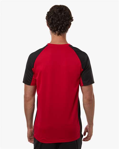 Men's Cutter Jersey - OnModelBack - B97534043 - Red/ Black