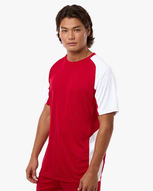Men's Cutter Jersey - OnModelSide - B97534703 - Red/ White