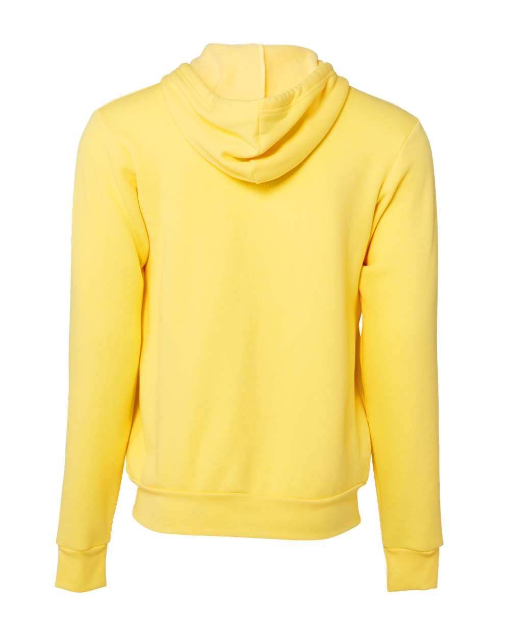 Sponge Fleece Full-Zip Hoodie - Back - B80406152 - Yellow