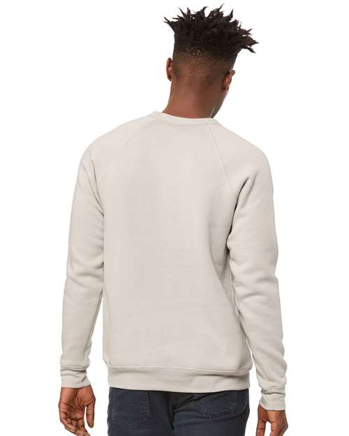 Sponge Fleece Raglan Crewneck Sweatshirt - OnModelBack - B85106152 - Heather Dust
