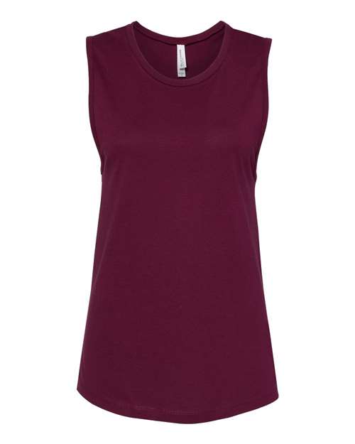 Women's Jersey Muscle Tank - Front - B33406536 - Maroon