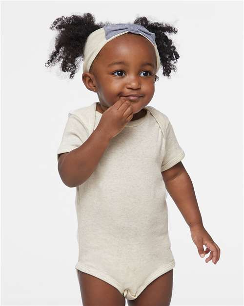 Infant Baby Rib Bodysuit - OnModelFront - B30238231 - Natural Heather