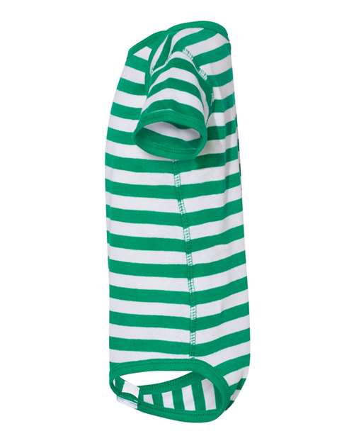 Infant Baby Rib Bodysuit - DirectSide - B30238201 - Kelly/ White Stripe