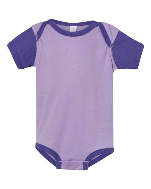 Infant Baby Rib Bodysuit - Front - B30238461 - Lavender/ Purple
