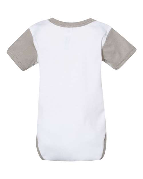 Infant Baby Rib Bodysuit - Back - B30238481 - White/ Titanium