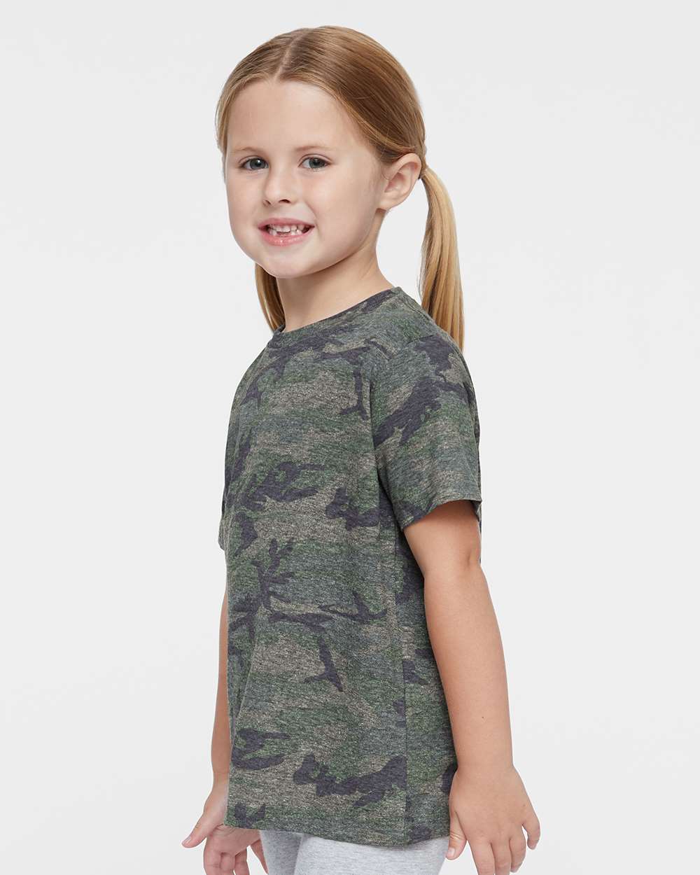 Toddler Fine Jersey Tee - OnModelSide - B31838983 - Vintage Camo