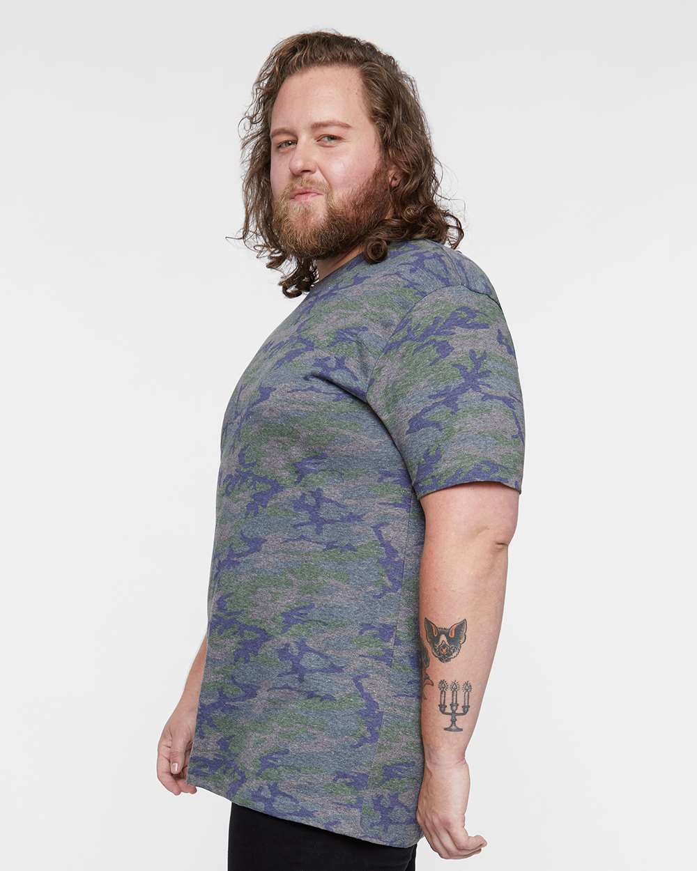 Fine Jersey Tee - OnModelSide - B00638983 - Vintage Camo