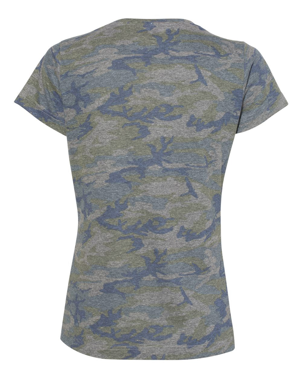Women's Fine Jersey Tee - Back - B87238623 - Vintage Camo