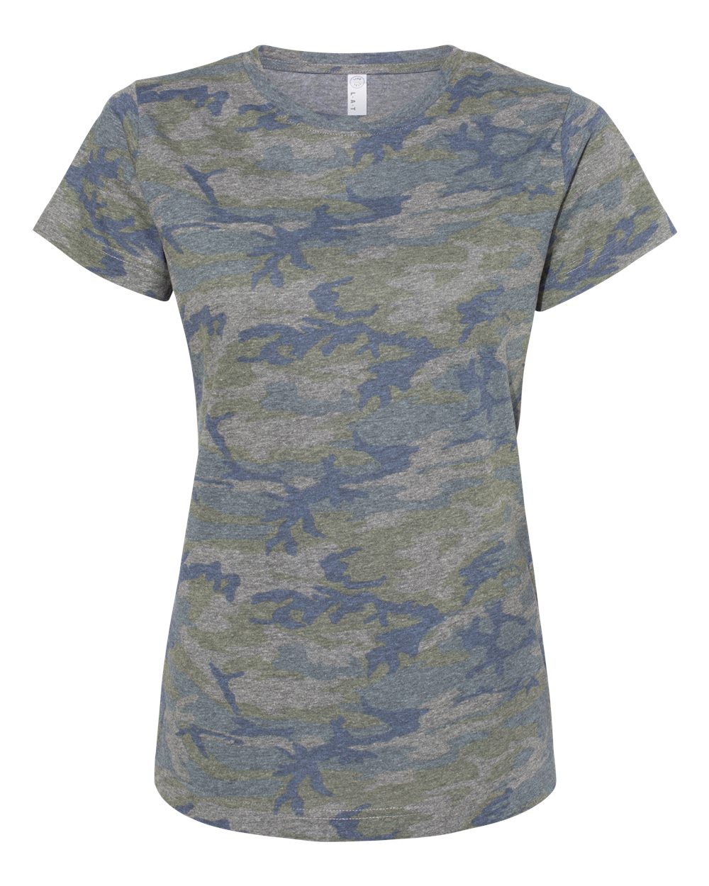 Women's Fine Jersey Tee - Front - B87238623 - Vintage Camo