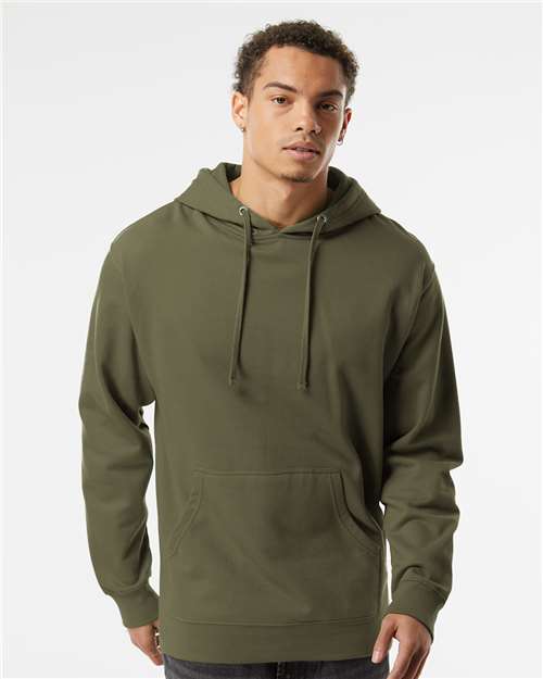 Midweight Hooded Sweatshirt - OnModelFront - B23676623 - Army