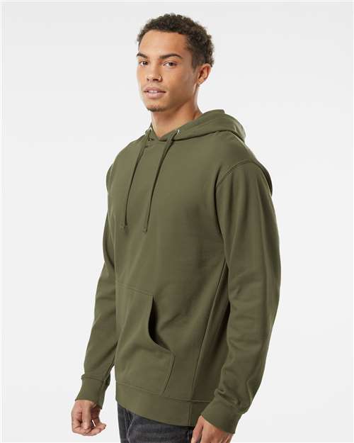 Midweight Hooded Sweatshirt - OnModelSide - B23676623 - Army