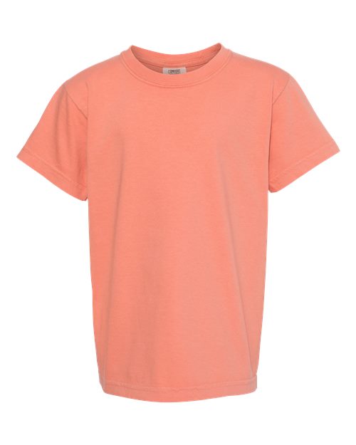 Garment-Dyed Youth Heavyweight T-Shirt - Front - B31608362 - Terracotta