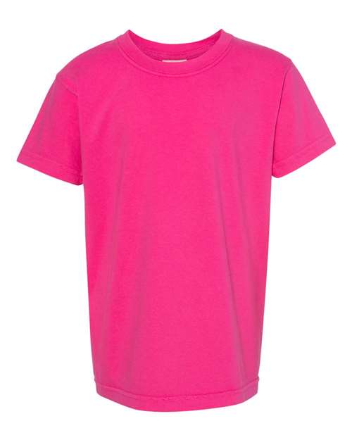 Garment-Dyed Youth Heavyweight T-Shirt - Front - B31608296 - Heliconia