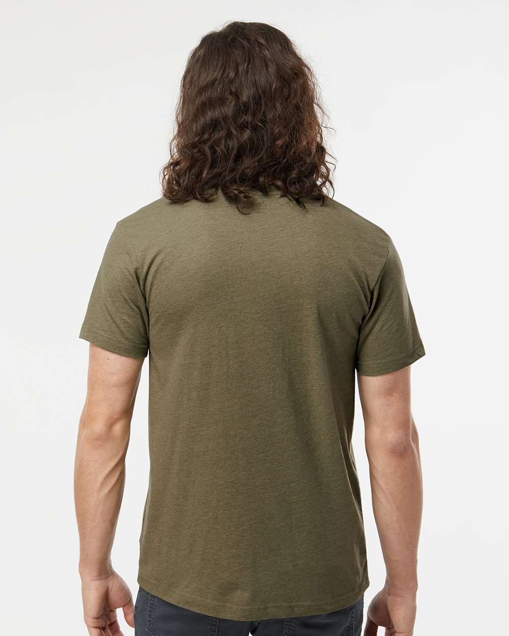 Fine Jersey Tee - OnModelBack - B00638863 - Vintage Military Green