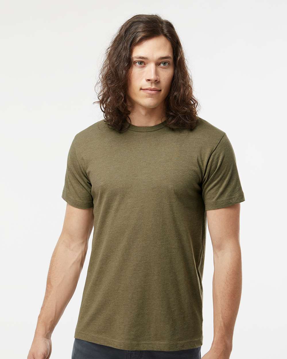 Fine Jersey Tee - OnModelFront - B00638863 - Vintage Military Green