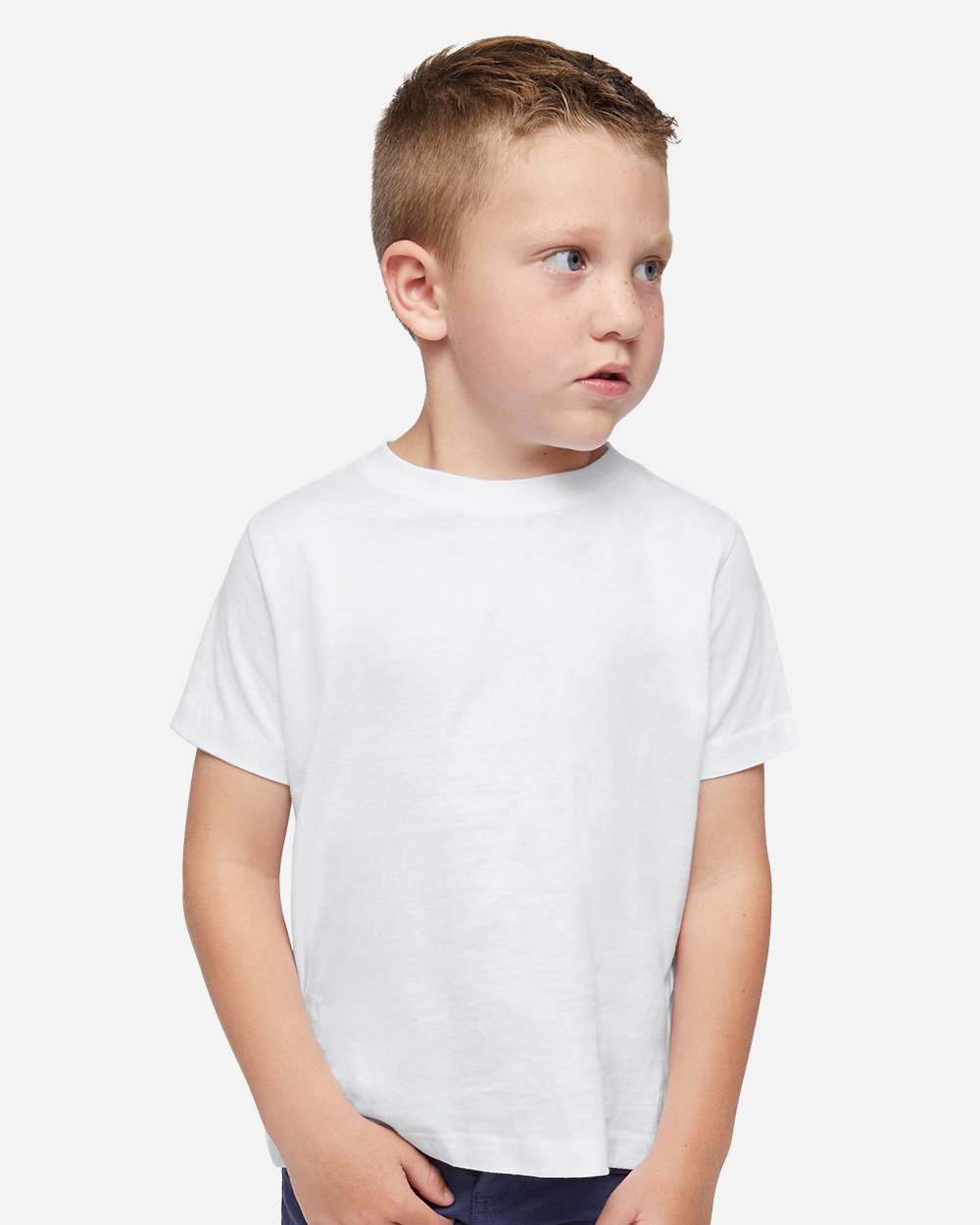 Toddler Fine Jersey Tee - OnModelFront - B31838013 - Blended White