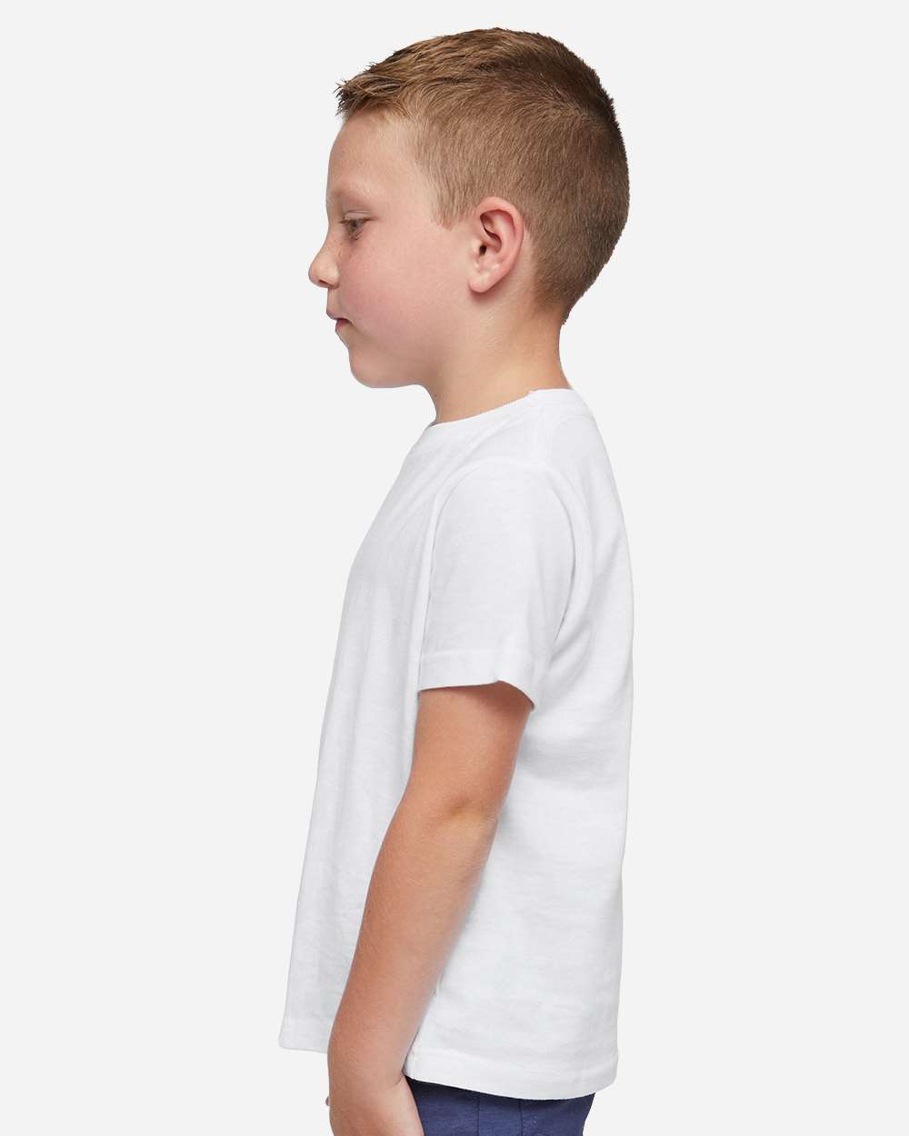 Toddler Fine Jersey Tee - OnModelSide - B31838013 - Blended White