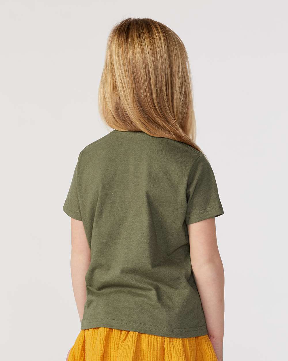 Toddler Fine Jersey Tee - OnModelBack - B31838643 - Vintage Military Green