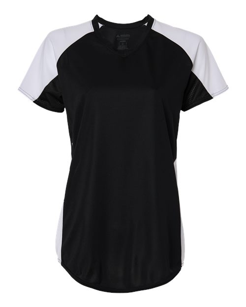 Women's Cutter Jersey - Front - B97134003 - Black/ White