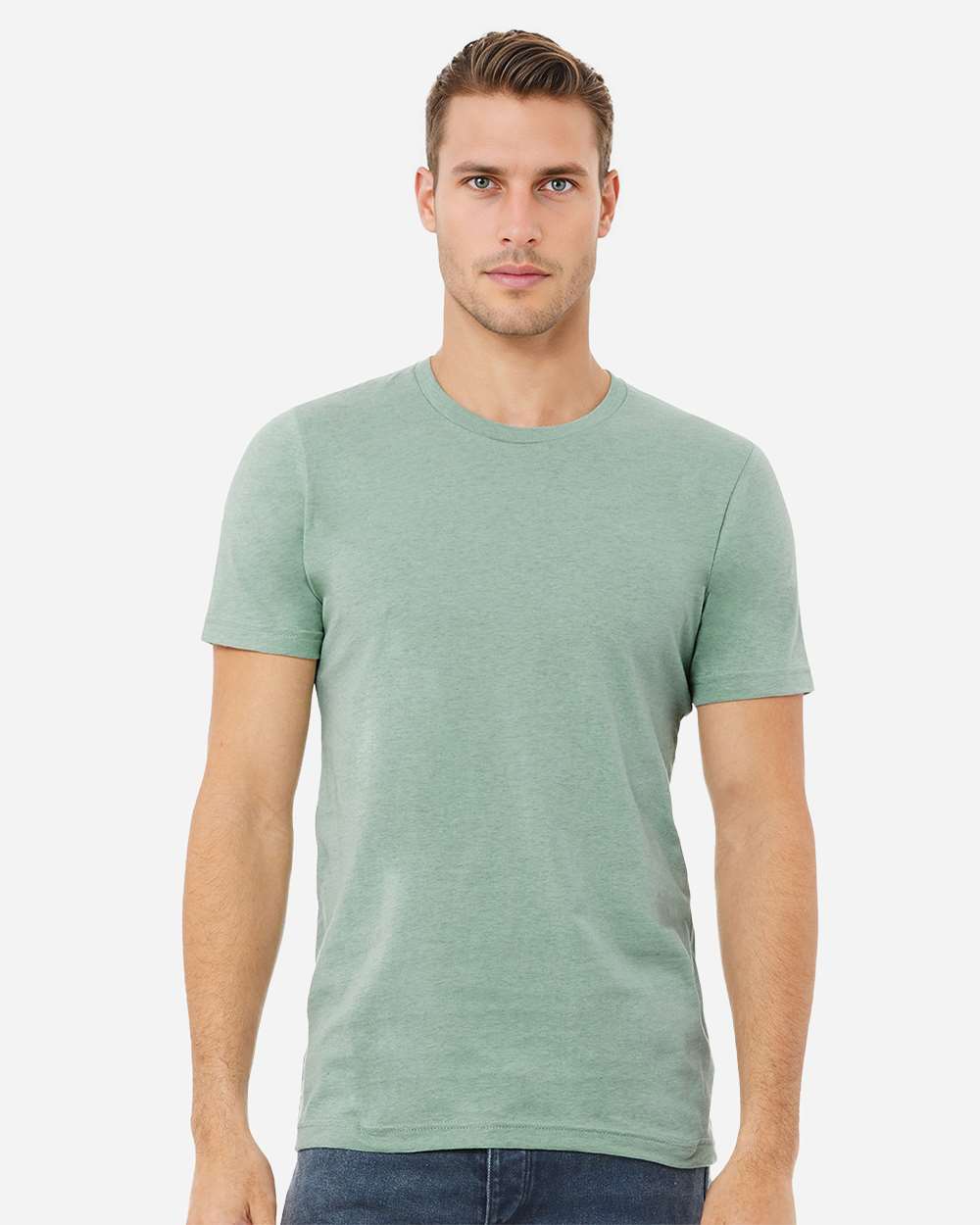 CVC Jersey Tee - OnModelFront - B00706262 - Heather Prism Dusty Blue
