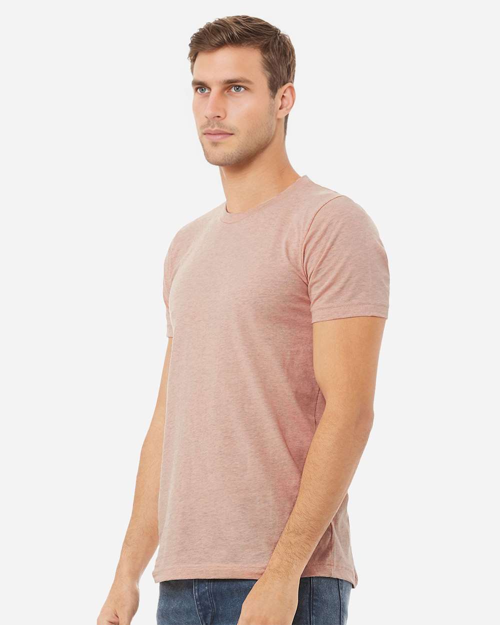 CVC Jersey Tee - OnModelSide - B00706342 - Heather Prism Peach