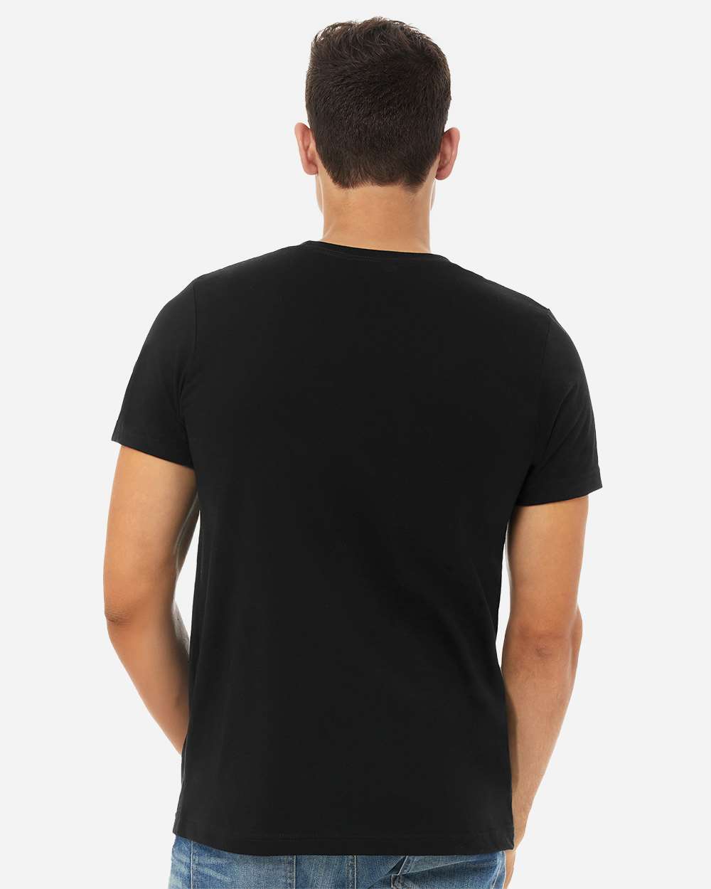 CVC Jersey Tee - OnModelBack - B00706502 - Solid Black Blend