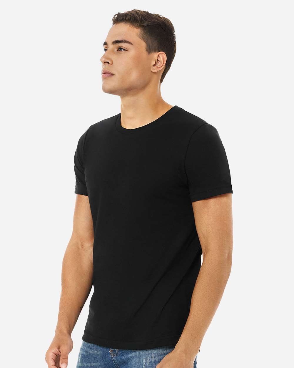 CVC Jersey Tee - OnModelSide - B00706502 - Solid Black Blend