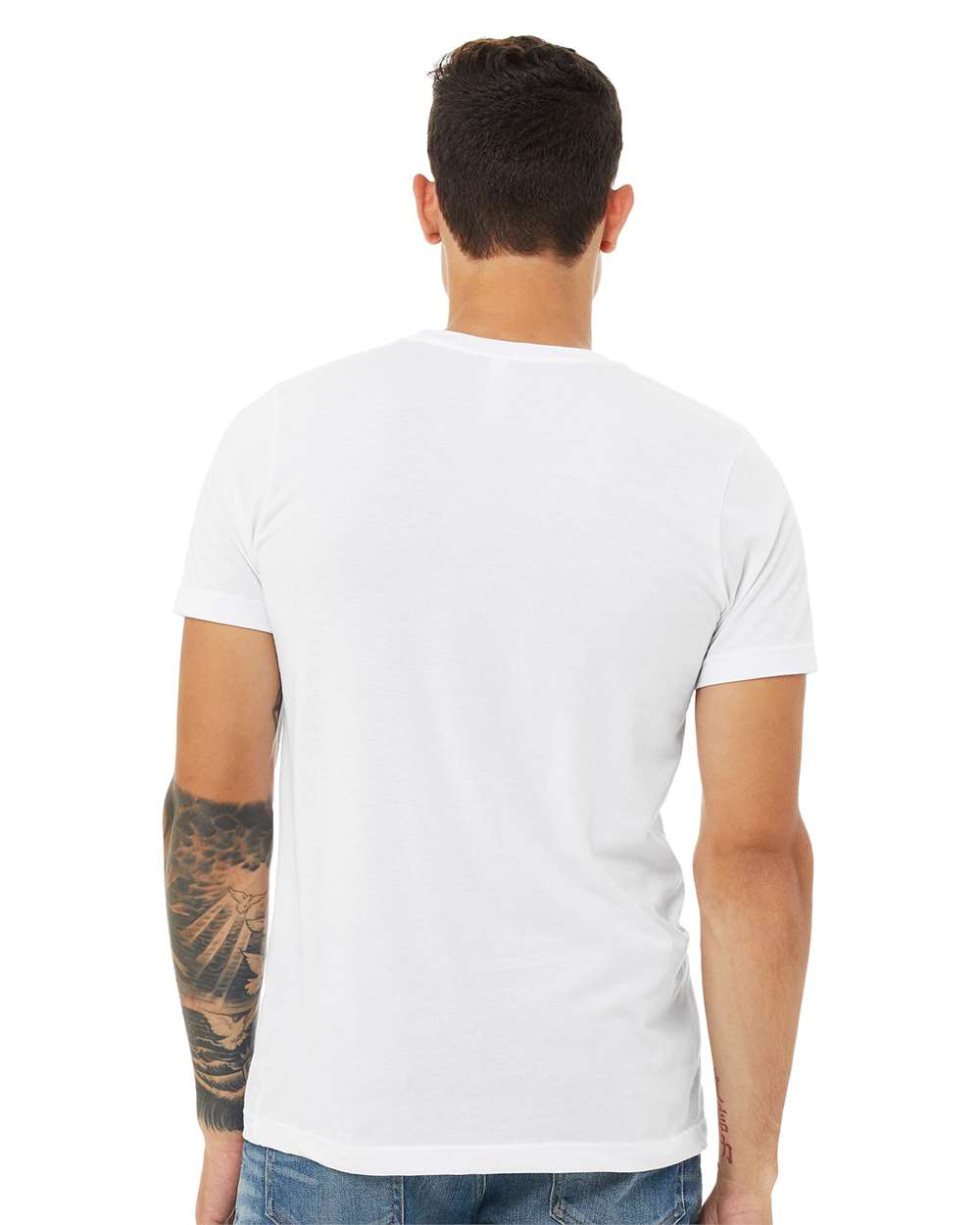 CVC Jersey Tee - OnModelBack - B00706002 - Solid White Blend