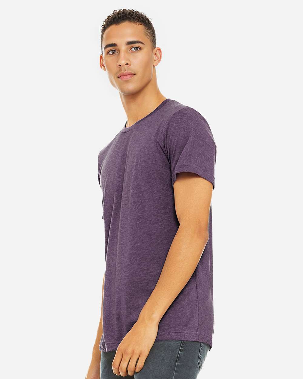 CVC Jersey Tee - OnModelSide - B00706652 - Heather Team Purple