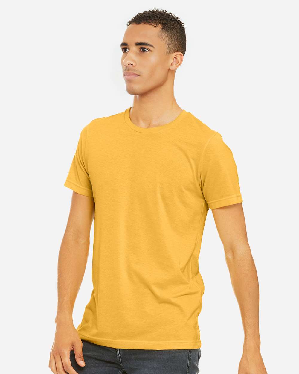 CVC Jersey Tee - OnModelSide - B00706122 - Heather Yellow Gold