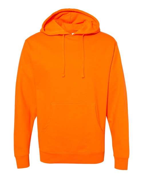 Midweight Hooded Sweatshirt - Front - B23676663 - Safety Orange