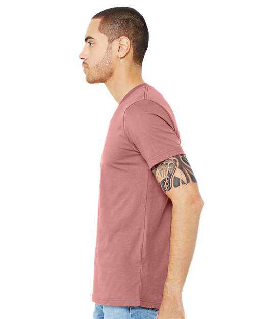 Unisex Jersey V-Neck Tee - OnModelSide - B00306304 - Mauve