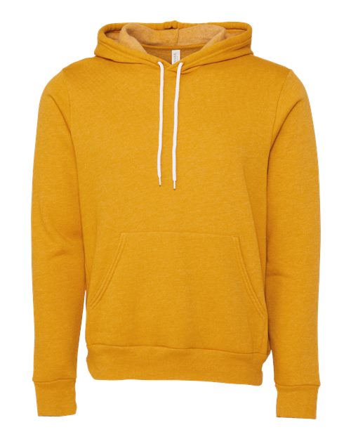 Sponge Fleece Hoodie - Front - B86306402 - Heather Mustard
