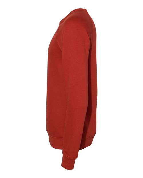 Sponge Fleece Raglan Crewneck Sweatshirt - DirectSide - B85106612 - Brick
