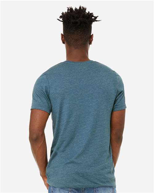 Unisex Sueded Tee - OnModelBack - B29706773 - Heather Deep Teal
