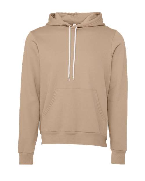 Sponge Fleece Hoodie - Front - B86306182 - Tan
