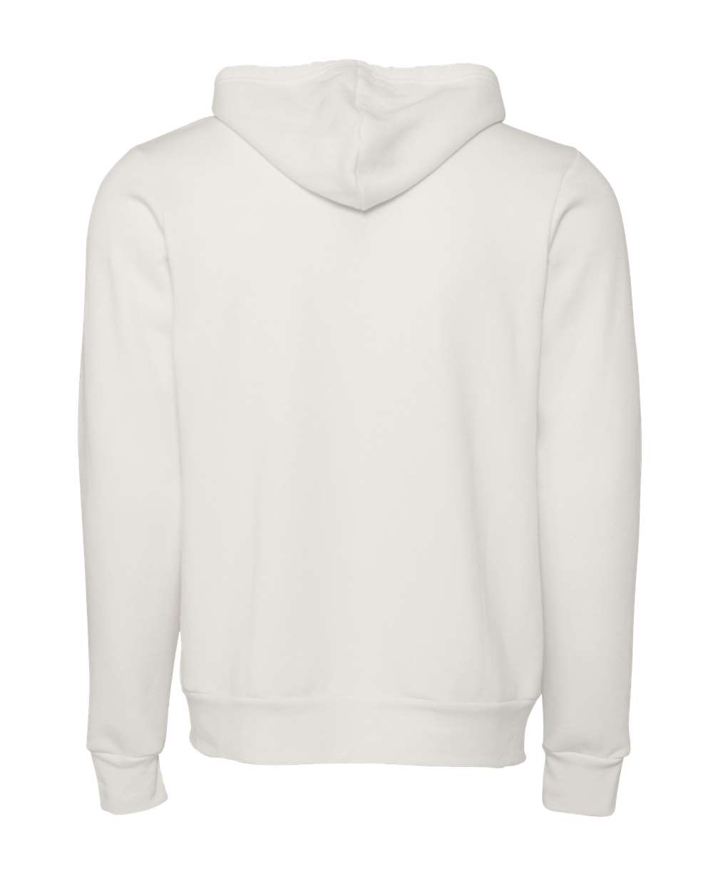 Sponge Fleece Full-Zip Hoodie - Back - B80406192 - Vintage White