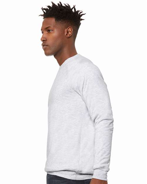 Sponge Fleece Raglan Crewneck Sweatshirt - OnModelSide - B85106022 - Ash