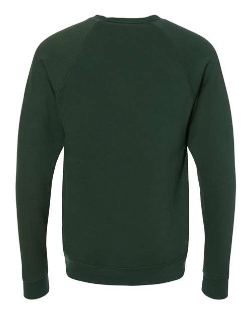 Sponge Fleece Raglan Crewneck Sweatshirt - Back - B85106522 - Forest