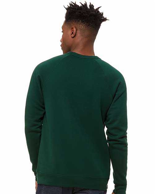 Sponge Fleece Raglan Crewneck Sweatshirt - OnModelBack - B85106522 - Forest